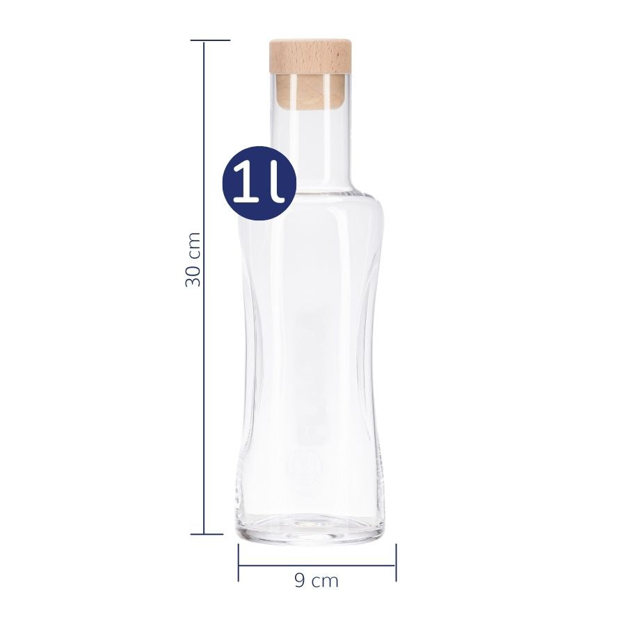 medidas de la jarra de cristal Flaska Vodan 1l