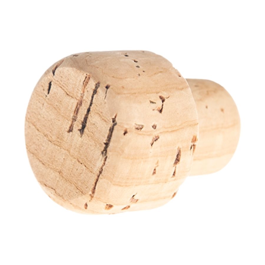 tapon de corcho natural para botella flaska vista desde arriba